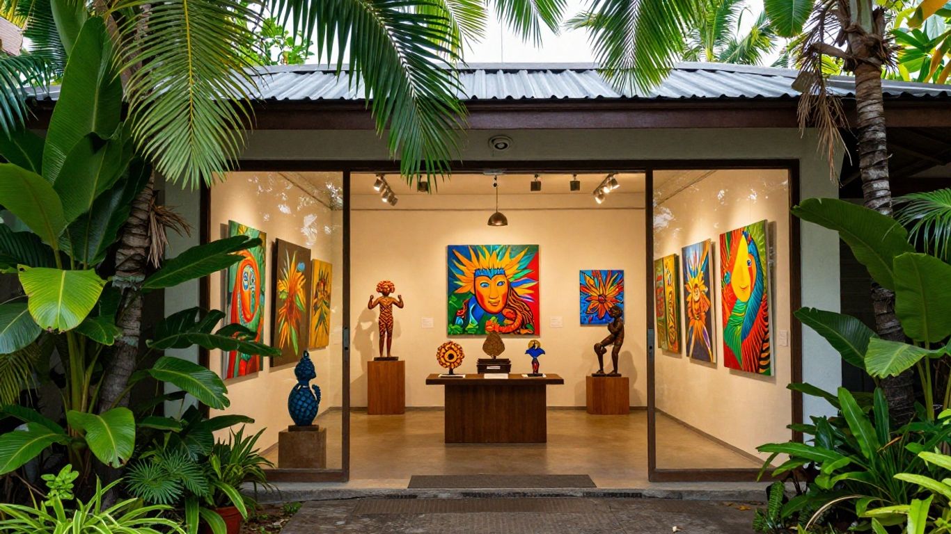 Fiji island and ocean travel scene