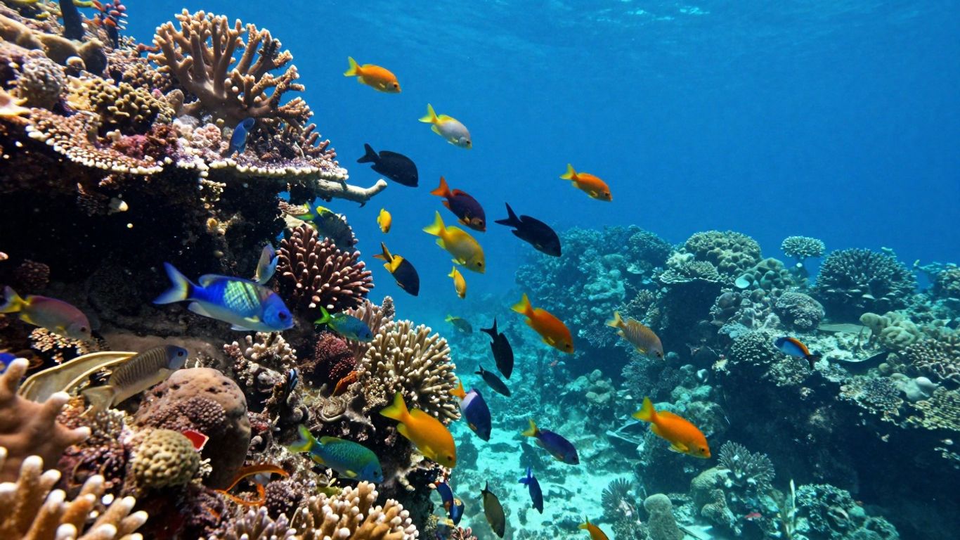 Fiji island and ocean travel scene