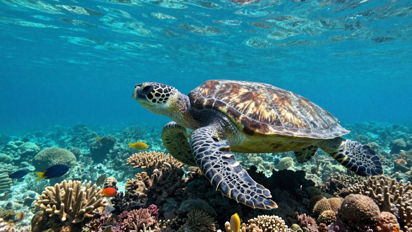 Fiji island and ocean travel scene