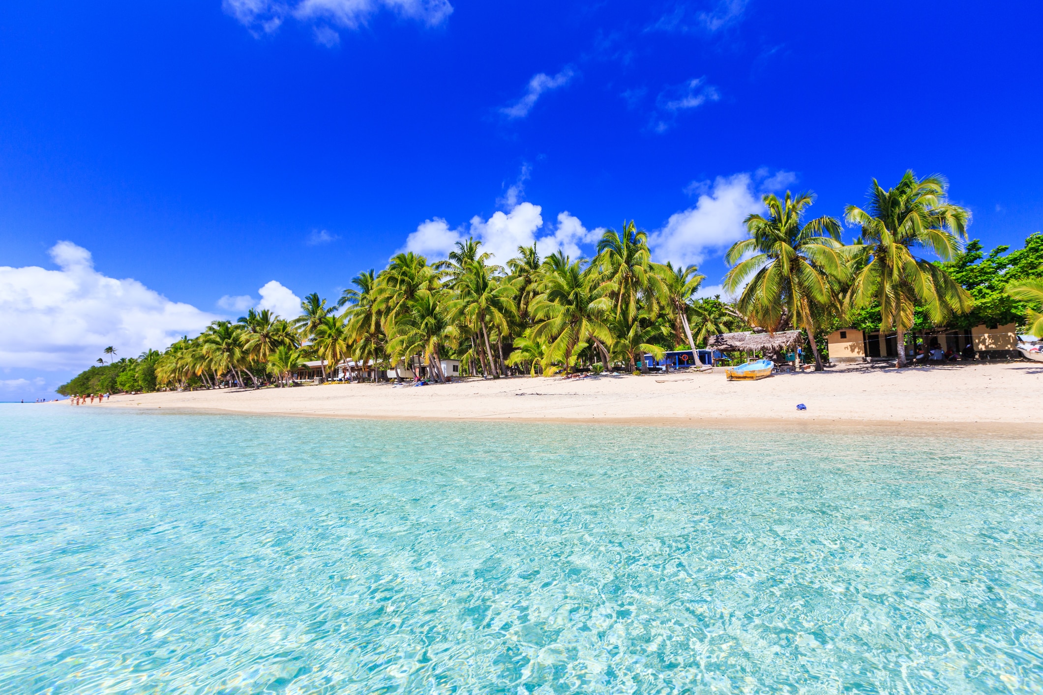Fiji island and ocean travel scene
