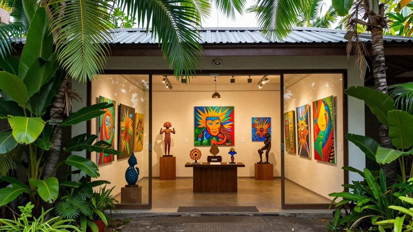 Fiji island and ocean travel scene