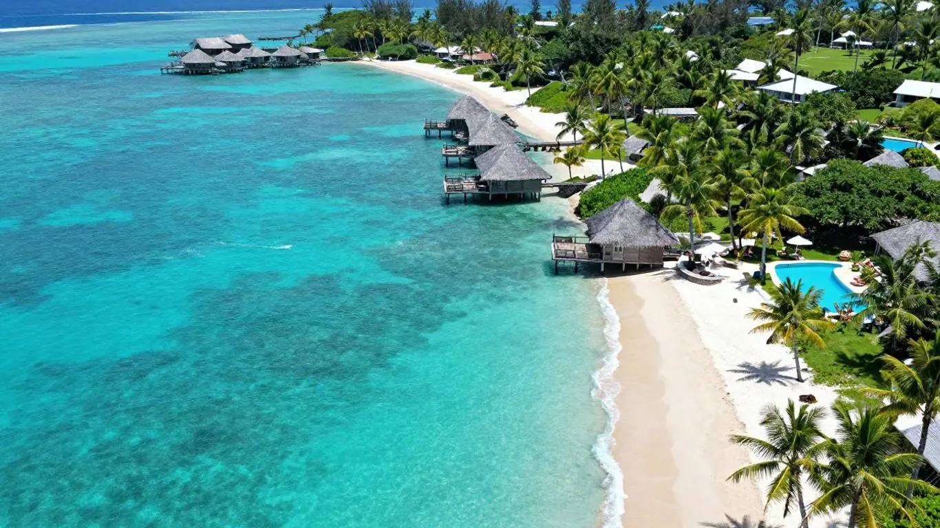 Fiji island and ocean travel scene