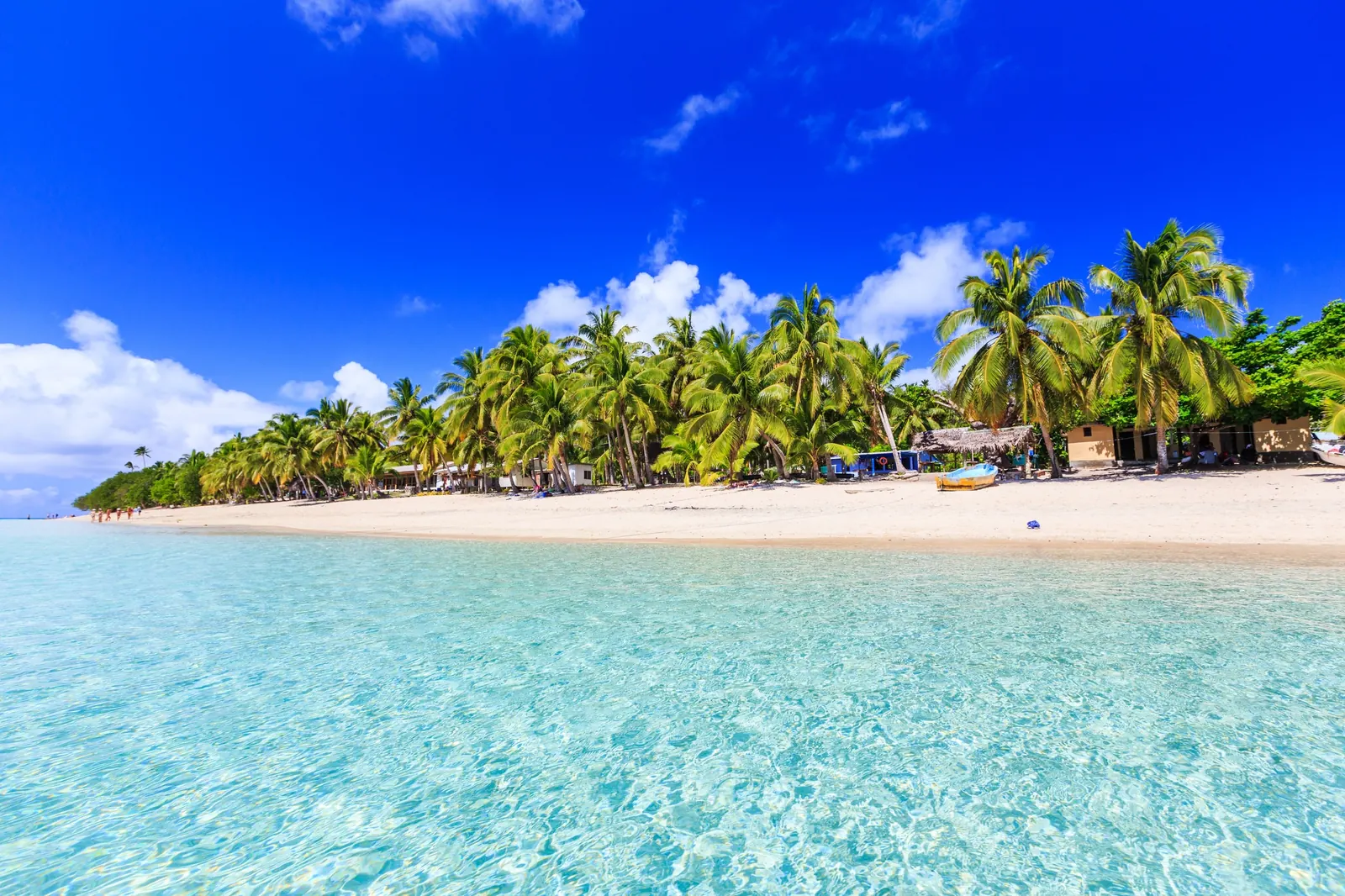 Fiji island and ocean travel scene