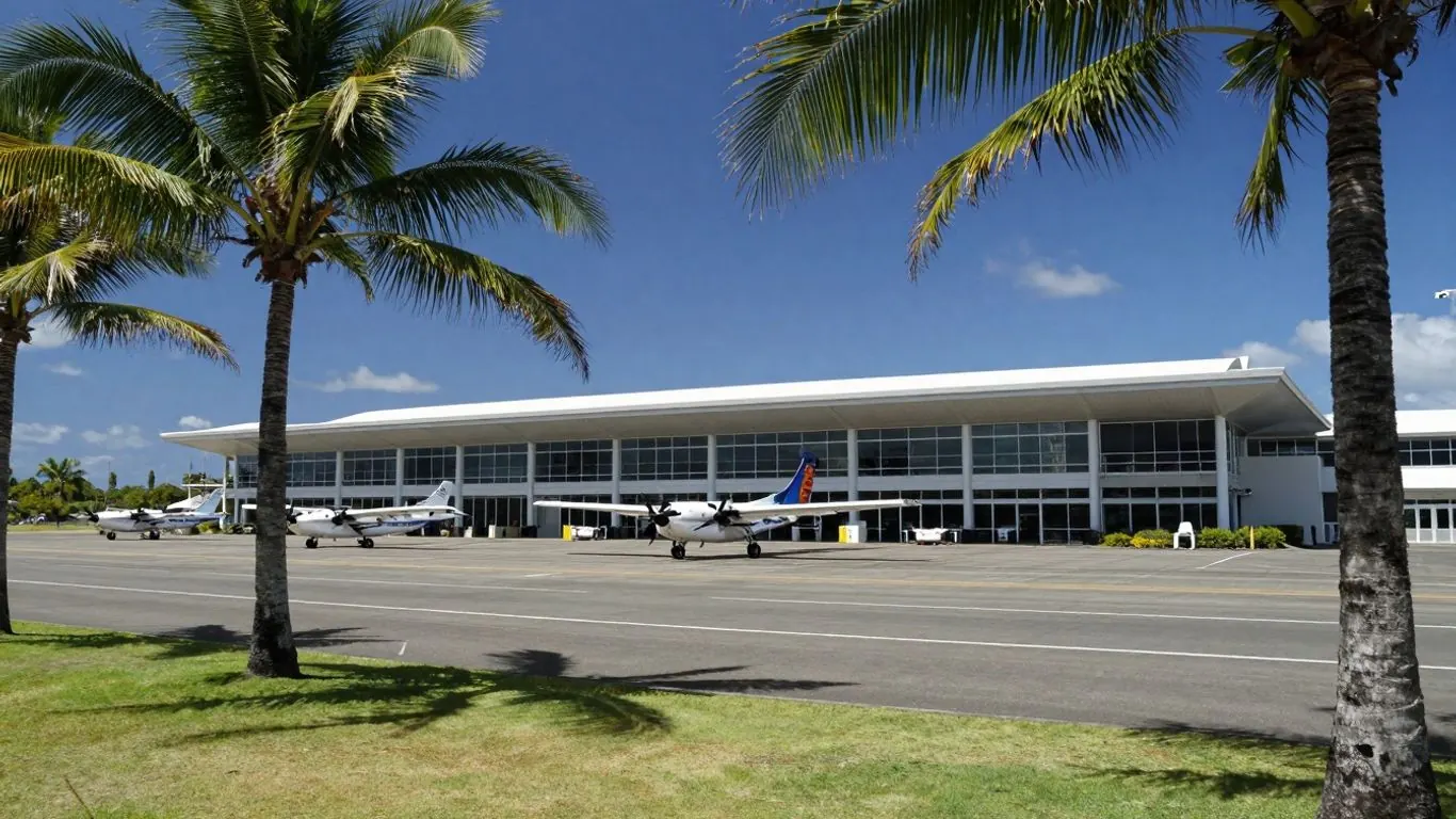 Fiji island and ocean travel scene